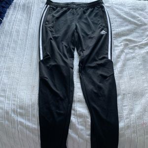 black and white adidas pants